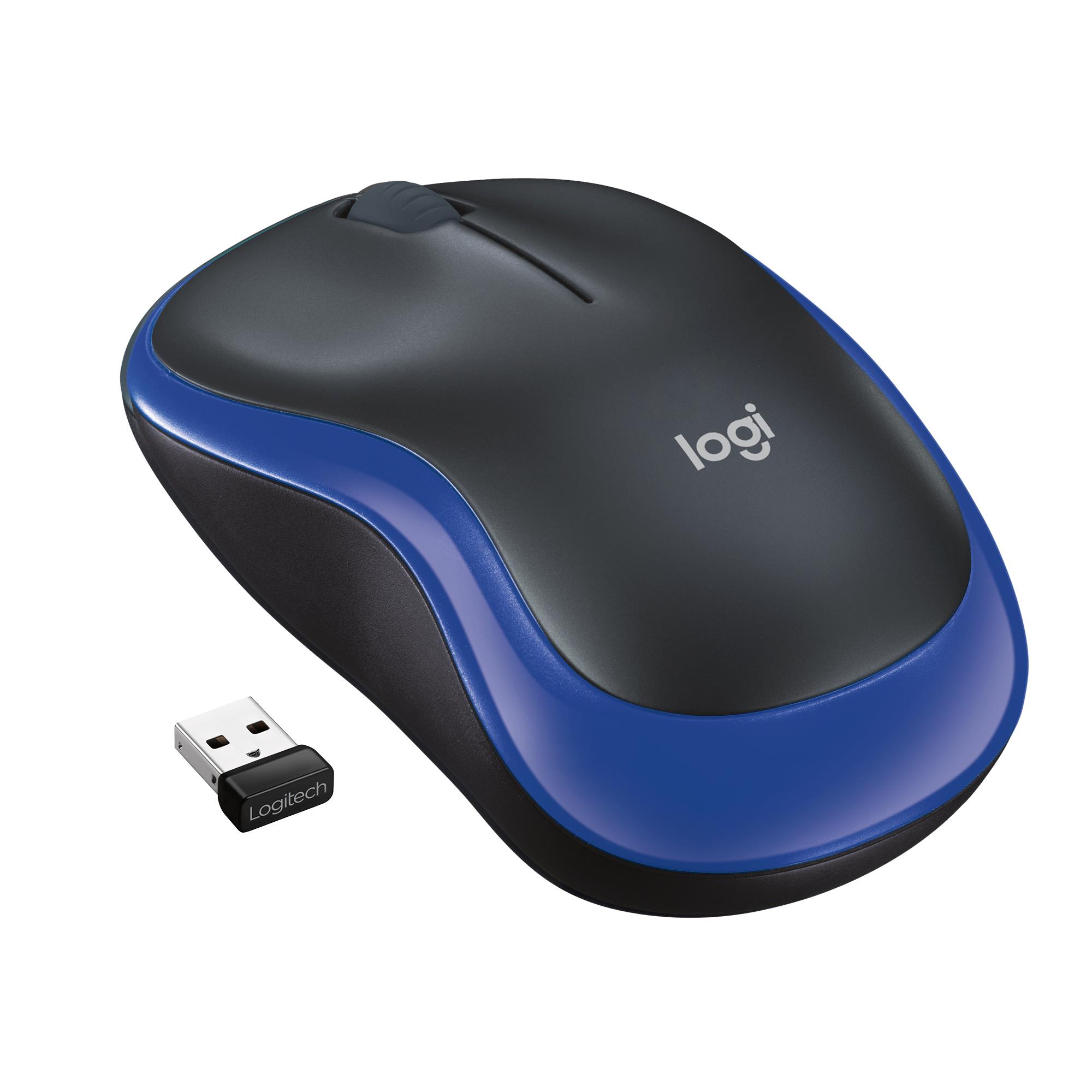 MOUSE USB OPTICAL WRL M185/BLUE 910-002236 LOGITECH