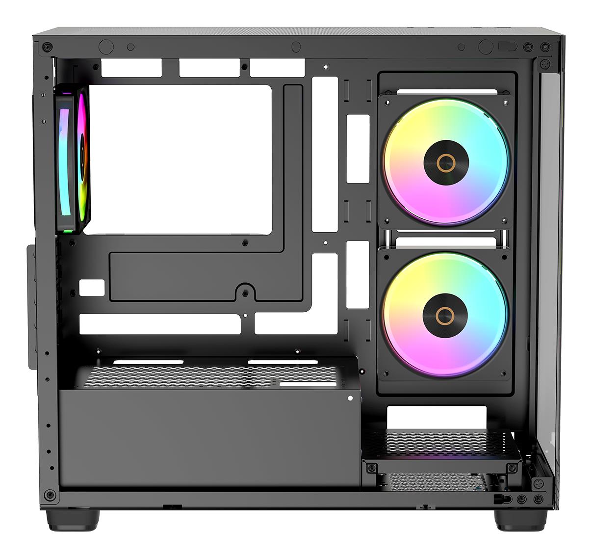 Корпус для компютера MATX W/O PSU GAMMA C52 BK ARGB (GAMMA-C52-BKD300XX-GL) OCYPUS на малюнкі №6