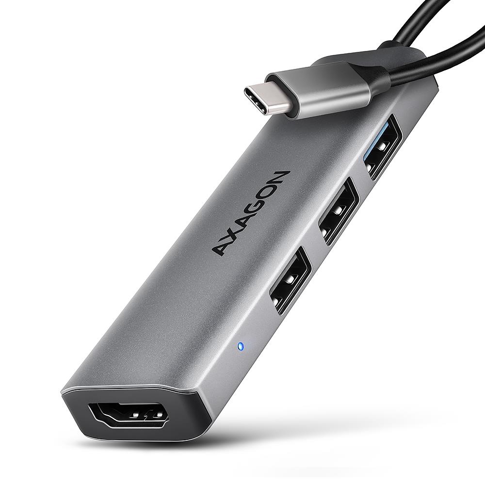 I/O HUB USB-C 4 IN1/0.15 M HMC-H3 A AXAGON