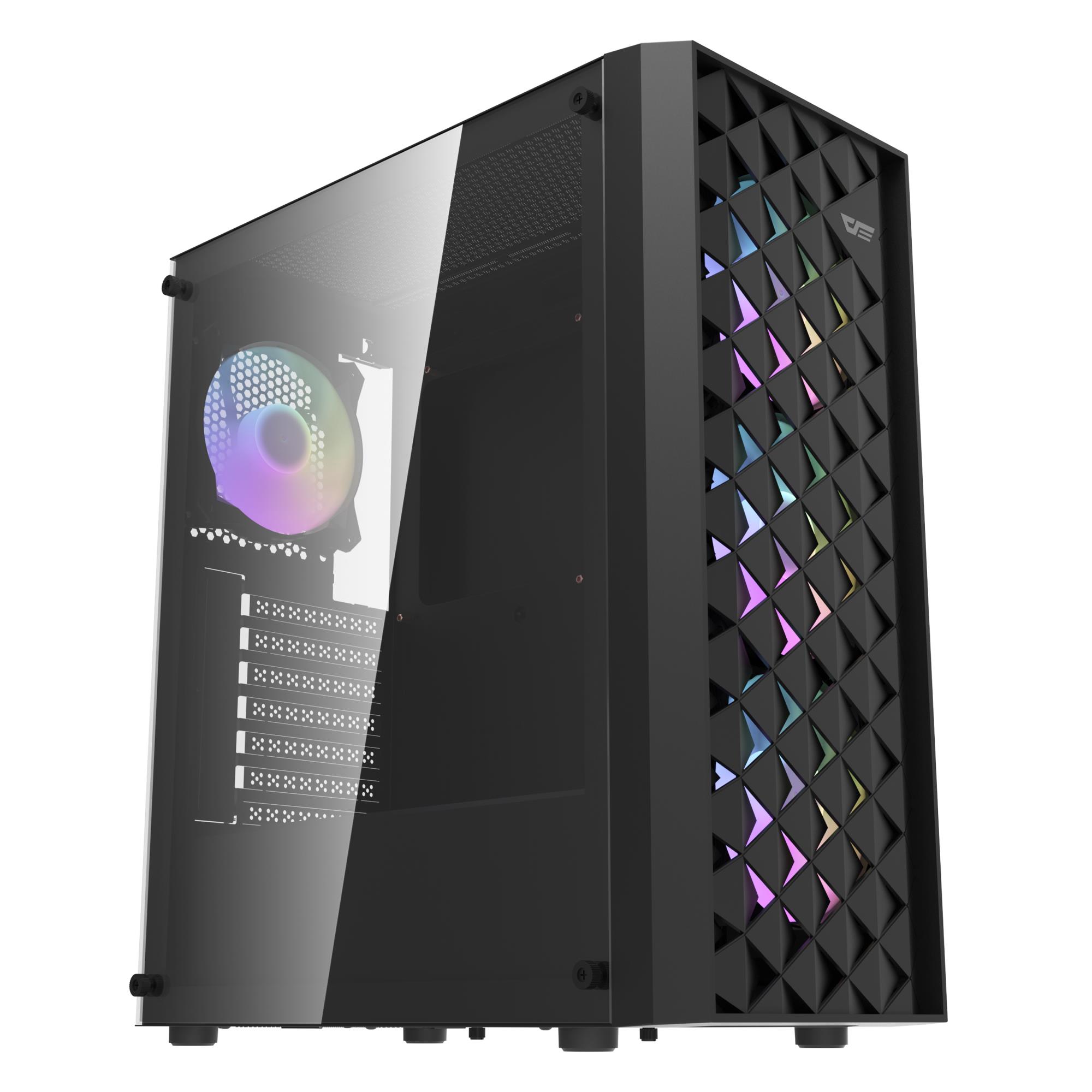 CASE MIDITOWER ATX W/O PSU/DK351 BLACK DARK FLASH