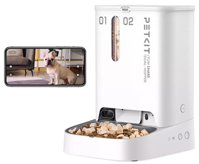Смарт годівниця PETKIT YUMSHARE DUAL HOPPER with Cam P591 (Білий) дивитися зображення № 1