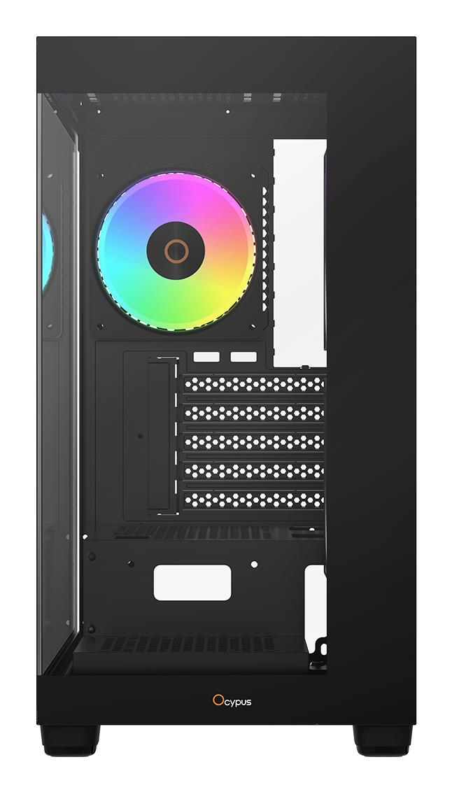 Корпус для компютера MATX W/O PSU GAMMA C52 BK ARGB (GAMMA-C52-BKD300XX-GL) OCYPUS на малюнкі №2