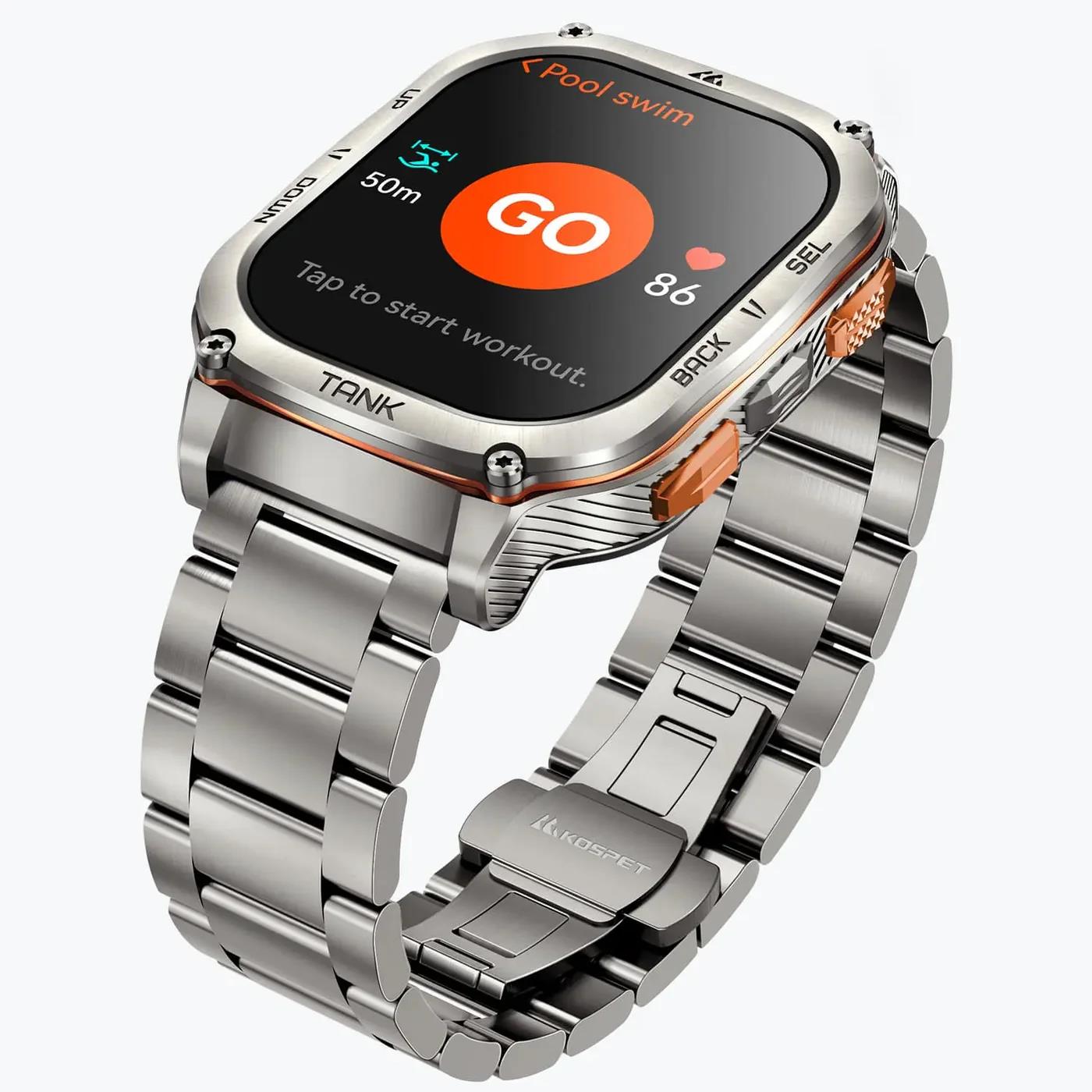 Розумний годинник TANK M3 ULTRA SE SIL KOSPET на малюнкі №4