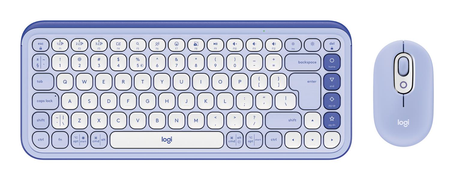 Keyboard +mouse Combo Pop Icon/Liliac 920-013078 Logitech