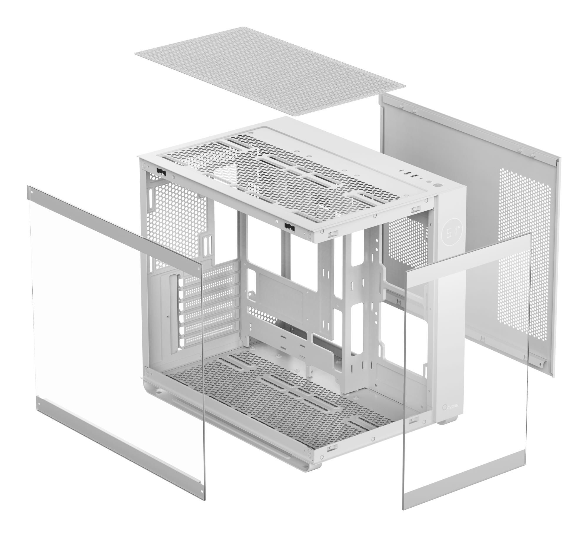 Корпус для компютера ATX W/O PSU IOTA C70 WH ARGB (IOTA-C70-WHD600XX-GL) OCYPUS на малюнкі №9