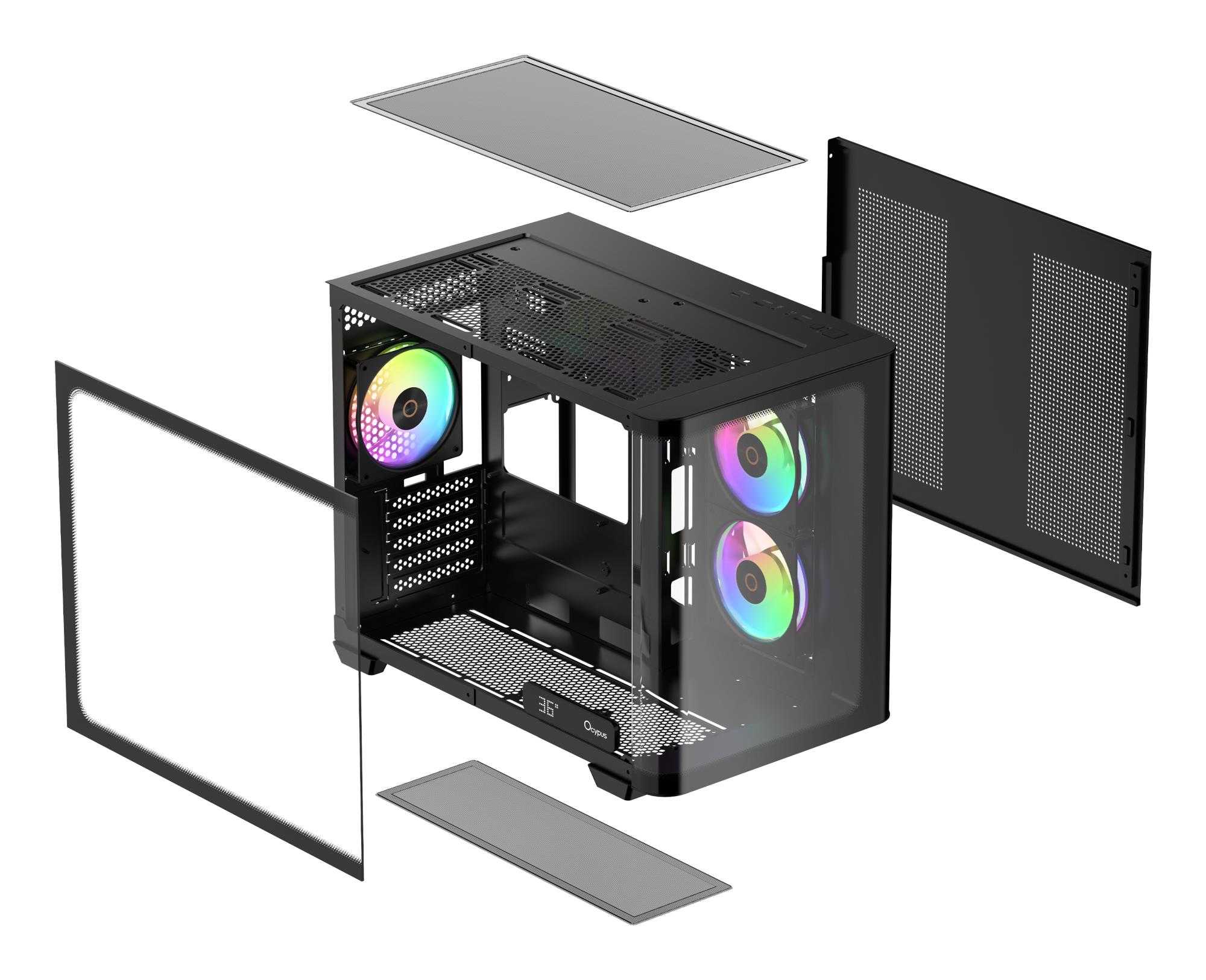 Корпус для компютера IOTA C50 BK CURVE ARGB DIGITAL (IOTA-C50-BKD300CD-GL) OCYPUS на малюнкі №9