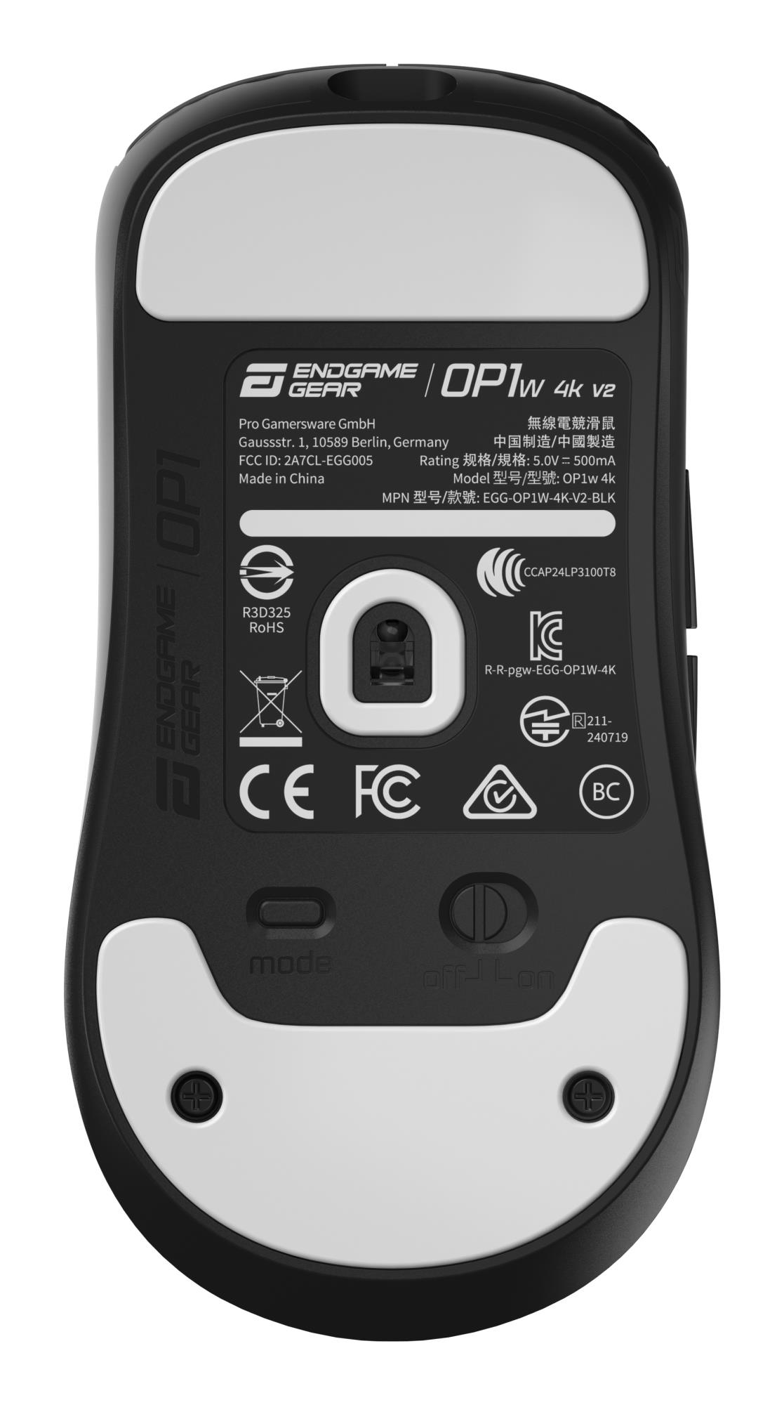 Миша ігрова бездротова Endgame Gear OP1w 4k v2, чорний на малюнкі №9