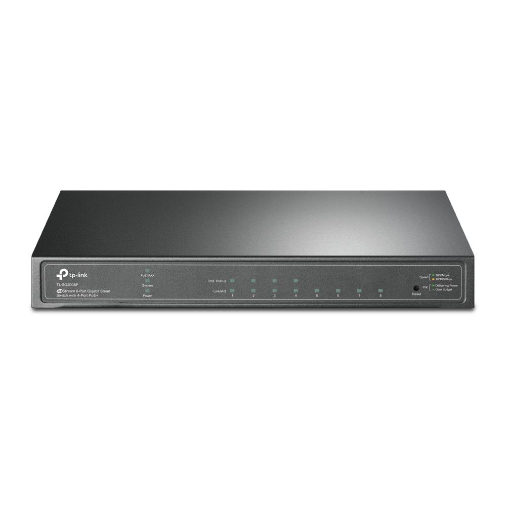 Switch|TP-LINK|Omada|TL-SG2008P|Type L2+|Desktop/pedestal|8x10Base-T / 100Base-TX / 1000Base-T|PoE+ ports 4|62 Watts|TL-SG2008P