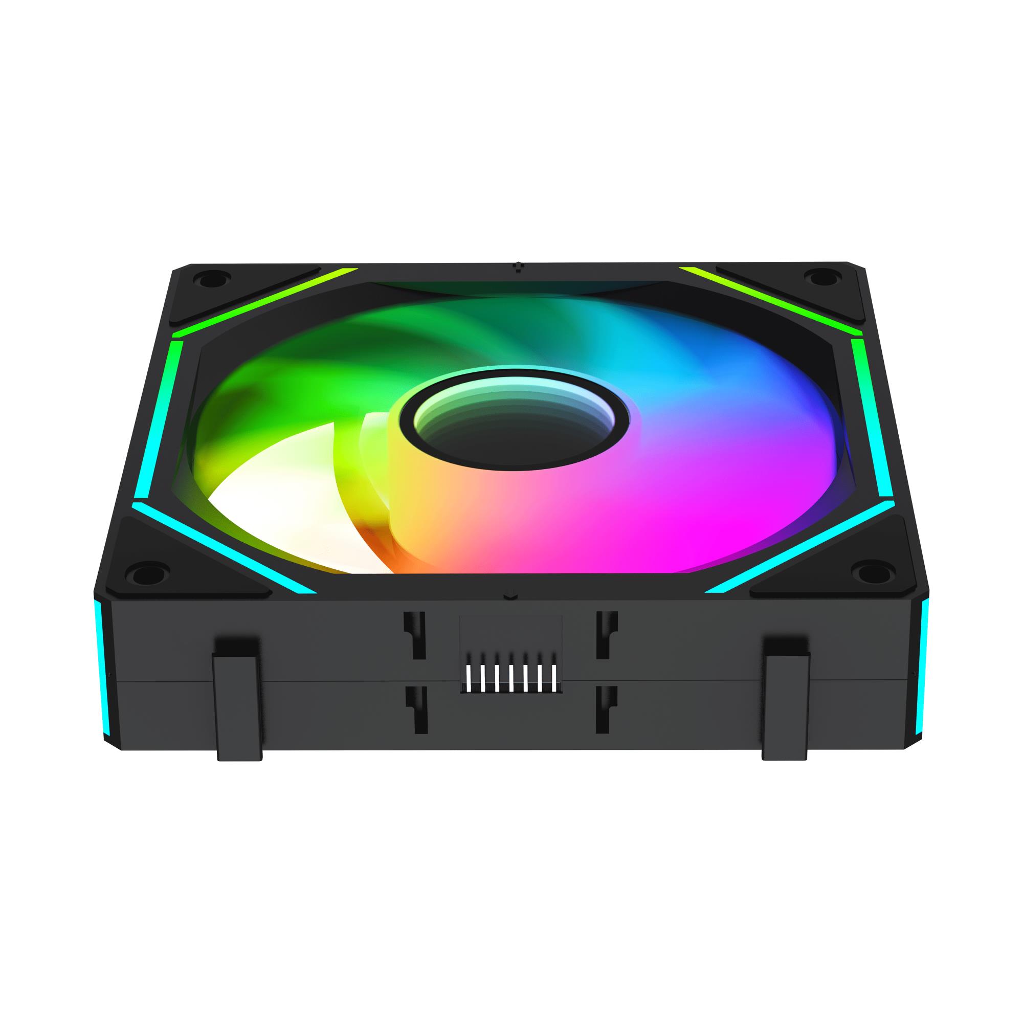 Набір із трьох вентиляторів для корпусу 120MM GAMMA F12 UNI BK ARGB 3 IN 1 (GAMMA-F12-BK3AM00U-GL) OCYPUS на малюнкі №4