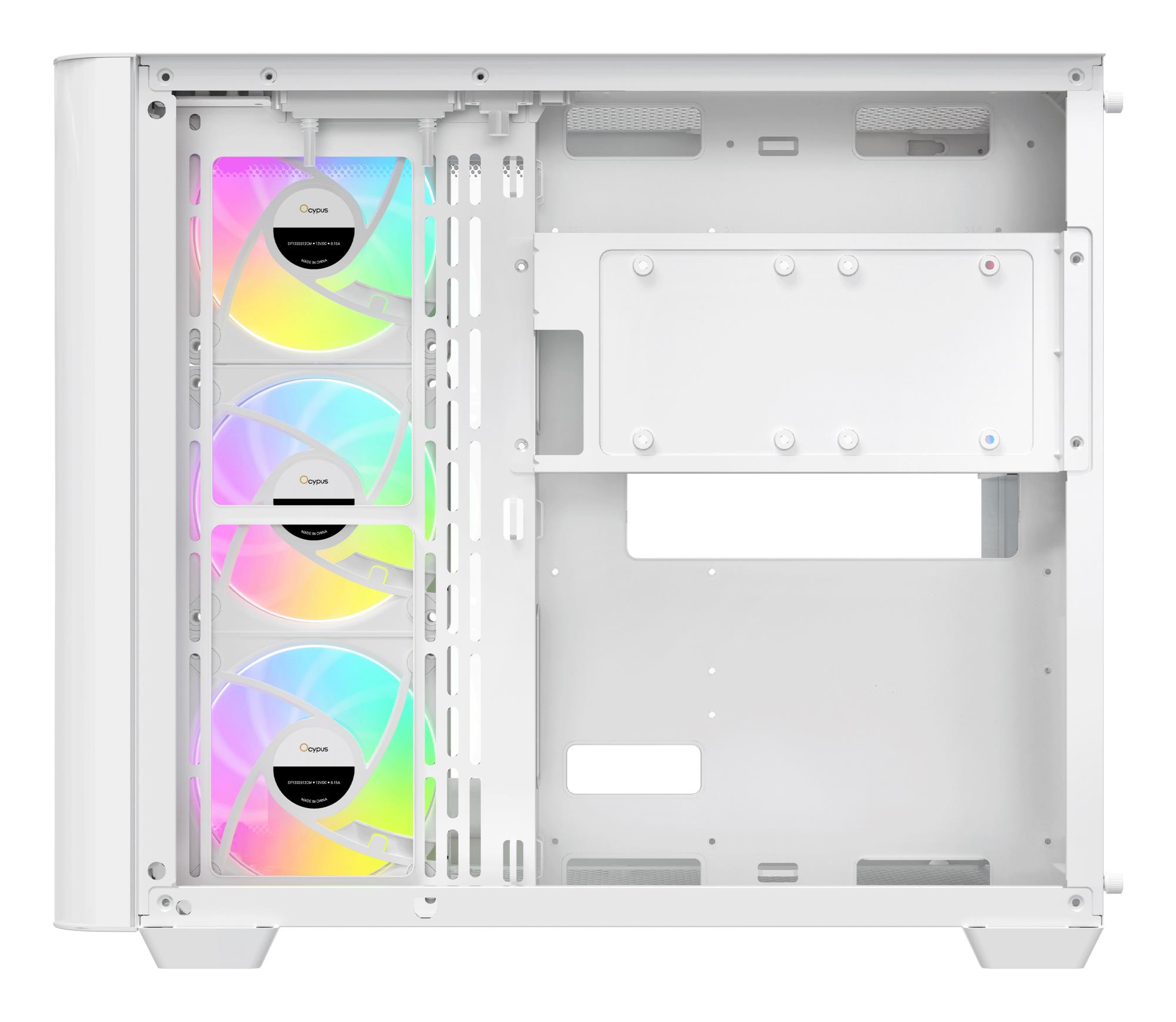 Корпус для компютера IOTA C70 WH CURVE ARGB DIGITAL (IOTA-C70-WHD400CD-GL) OCYPUS на малюнкі №7