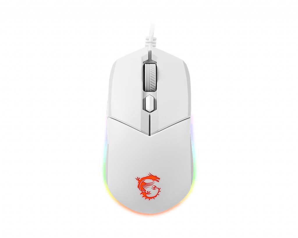 Mиша USB OPTICAL GAMING CLUTCH GM11 WHITE MSI на малюнкі №1