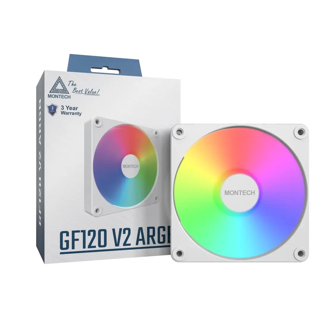 Корпусний вентилятор 120MM GF120 V2 ARGB PWM (W) MONTECH на малюнкі №4
