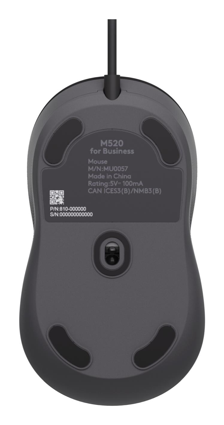 Маніпулятор миша дротова LOGITECH Signature M520 Wired Mouse for Business - GRAPHITE - USB - N/A - EMEA28i-935 - USB-C на малюнкі №3