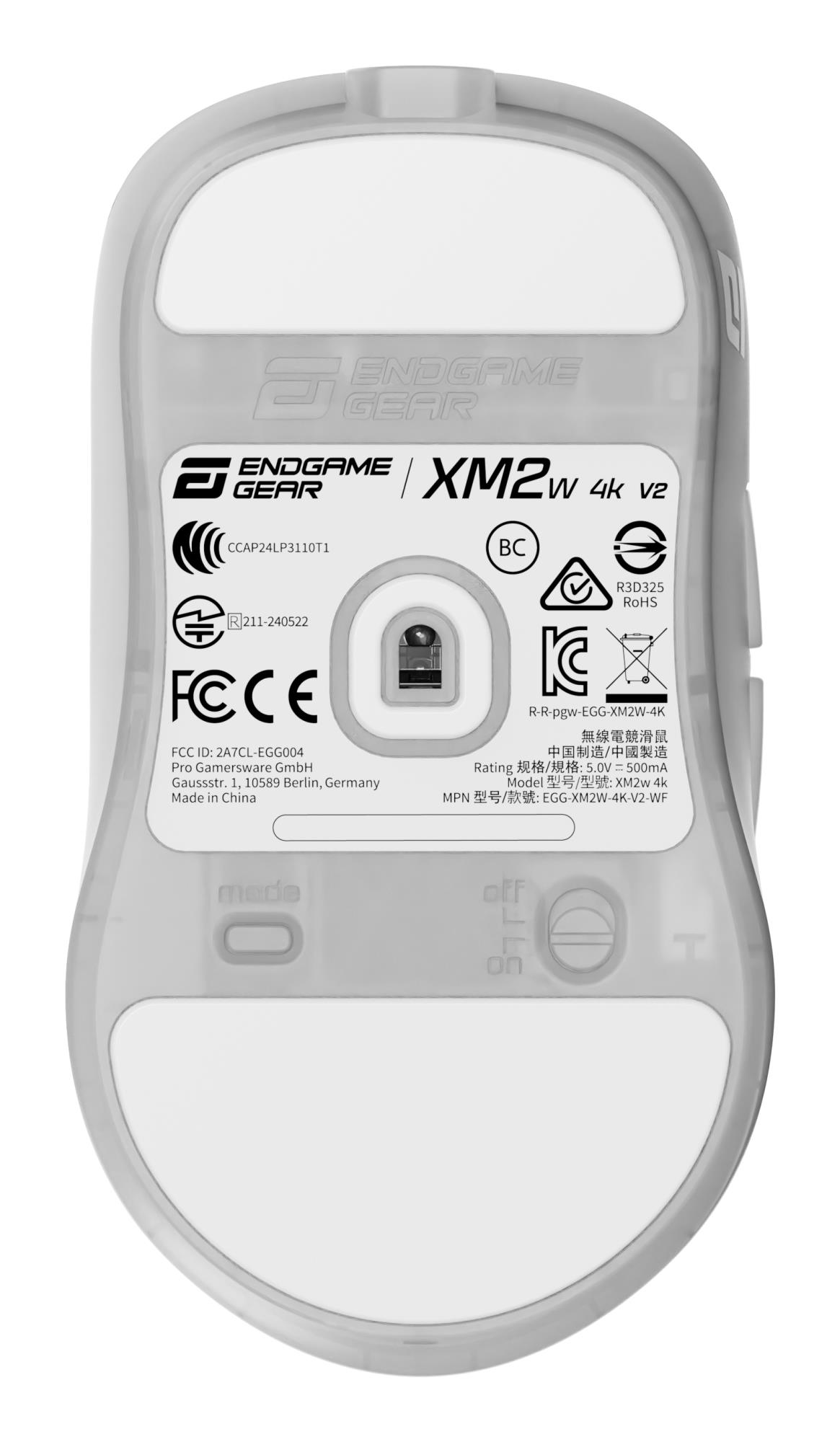 Миша ігрова бездротова Endgame Gear XM2w 4k v2 , білий (прозорий) на малюнкі №11