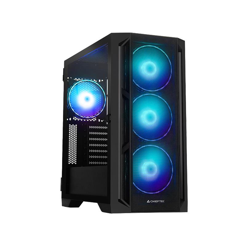 Case Miditower ATX W/O PSU/GA-01B-L-OP Chieftec