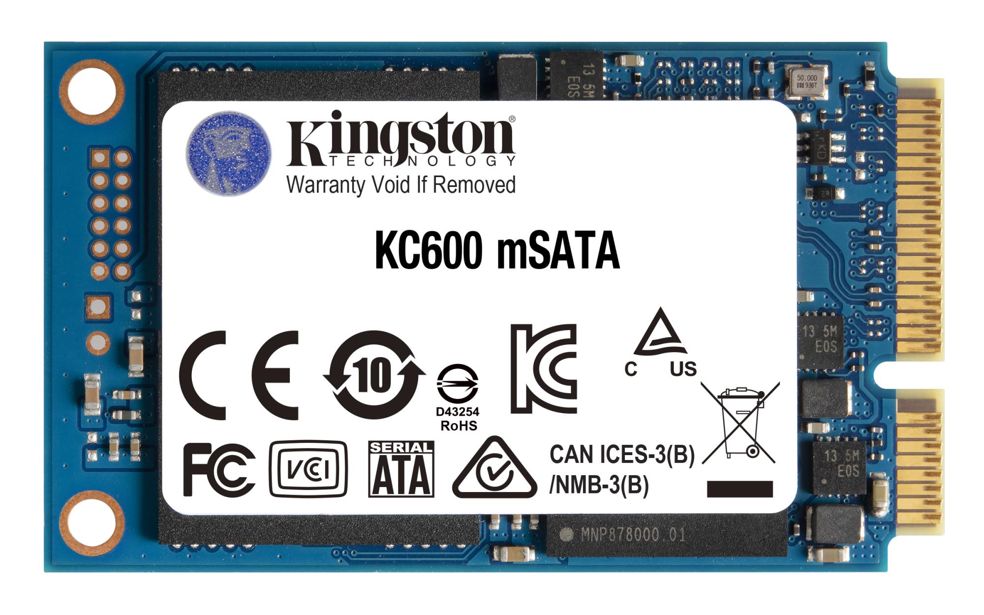 SSD Msata 256 GB 6 GB/S/KC600 SKC600MS/256G Kingston