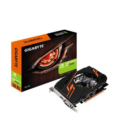 Graphics Card | GIGABYTE | NVIDIA GeForce GT 1030 | 2 GB | 64 bit | PCIE 3.0 16x | GDDR5 | Memory 6008 MHz | GPU 1265 MHz | Single Slot Fansink | GV-N1030OC-2GI