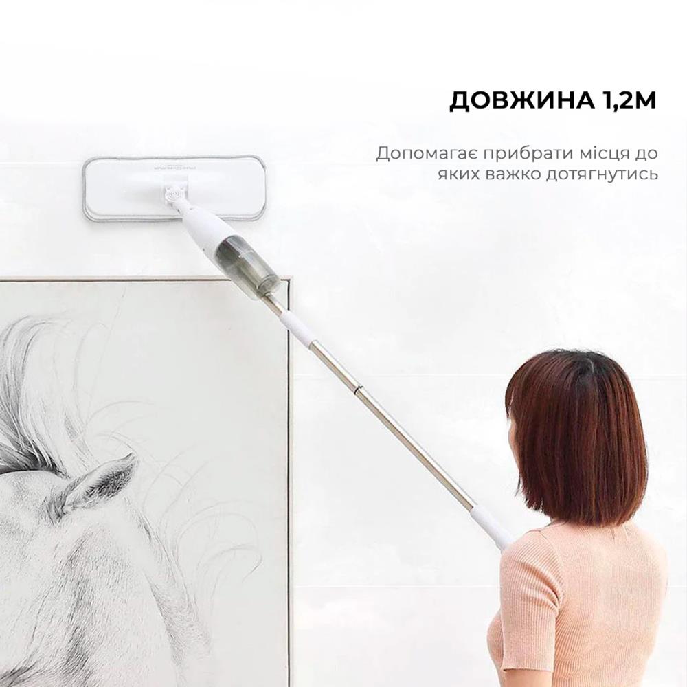 Підлогонатирач/Швабра з роспилювачем Xiaomi Deerma Spray Mop White (TB500) на малюнкі №14
