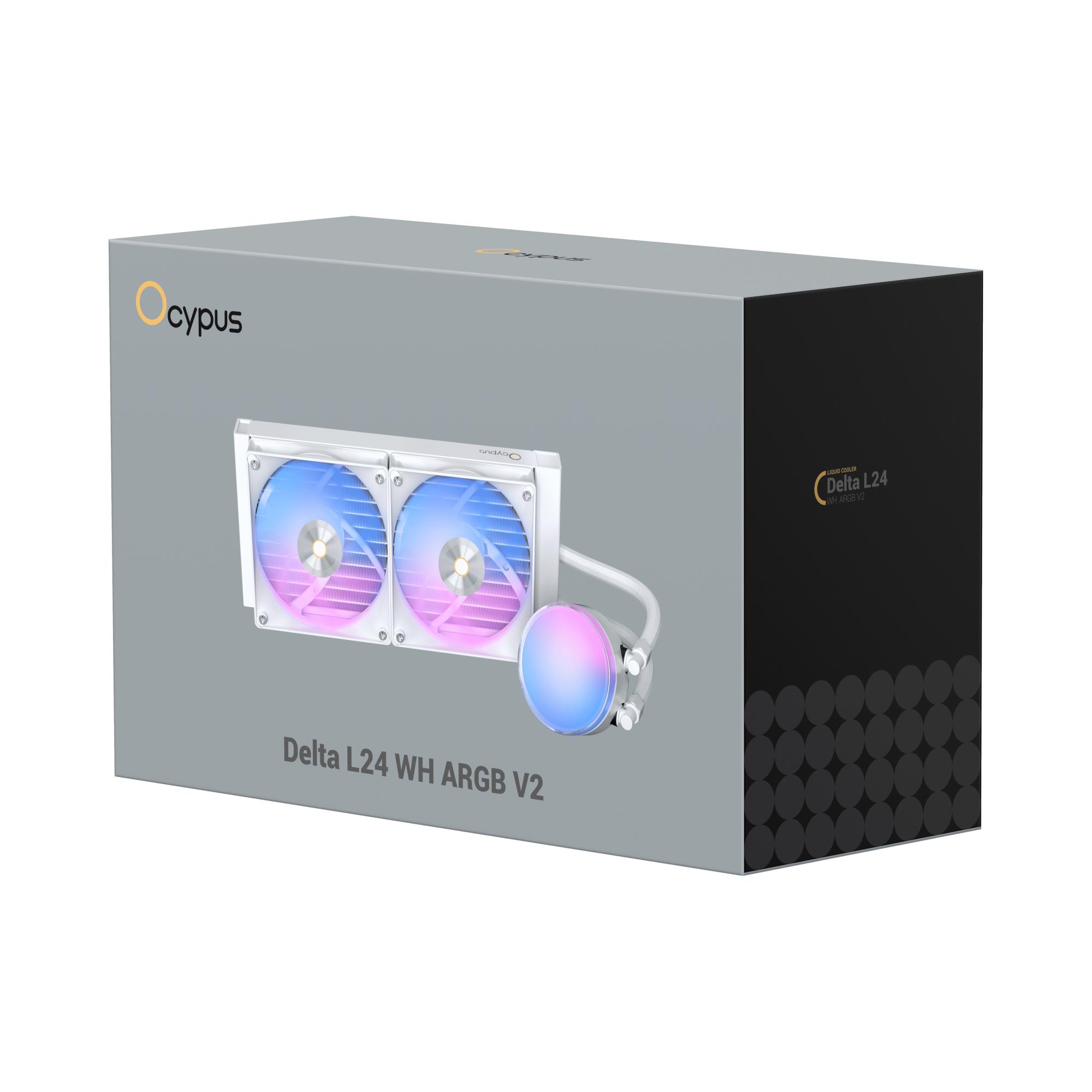 Система рідинного охолодження для компютерного процесора DELTA L24 WH ARGB V2 (DELTA-L24-WH2AAWNN02X-GL) OCYPUS на малюнкі №6