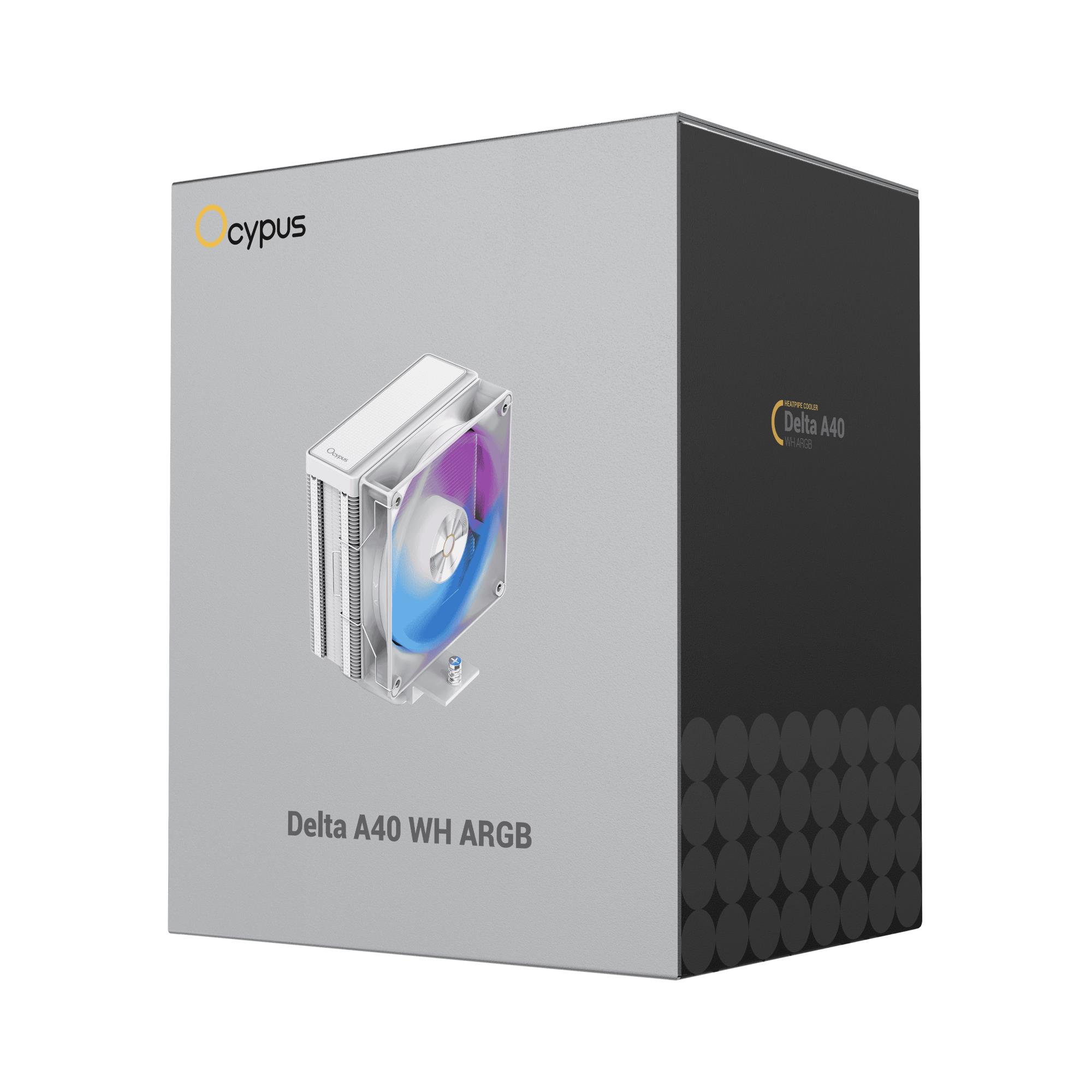 Система охолодження для компютерного процесора DELTA A40 WH ARGB (DELTA-A40-WH1NAWN00X-GL) OCYPUS на малюнкі №9