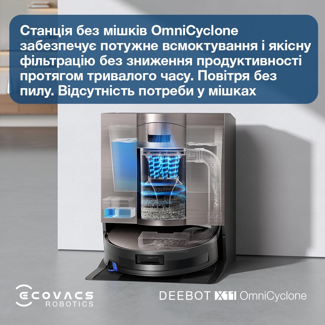 Робот-пилосос DEEBOT X11 OMNICYCLONE ECOVACS на малюнкі №25
