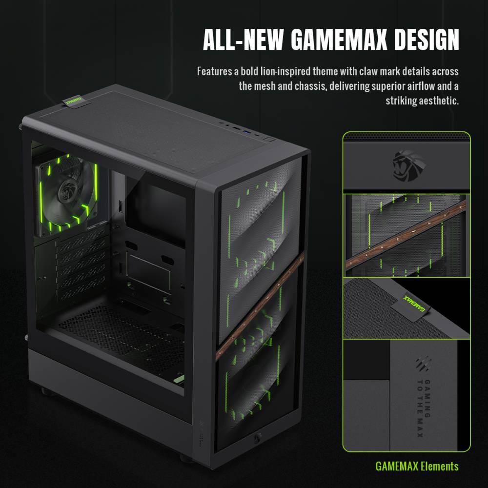 Корпус для компютера ATX W/O PSU AERIS 330 MB GAMEMAX на малюнкі №10