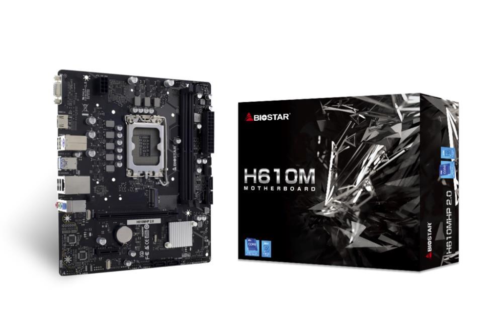 Mainboard|BIOSTAR|Intel H610|LGA1700|Micro-ATX|Memory DDR4|Memory slots 2|H610MHP2.0