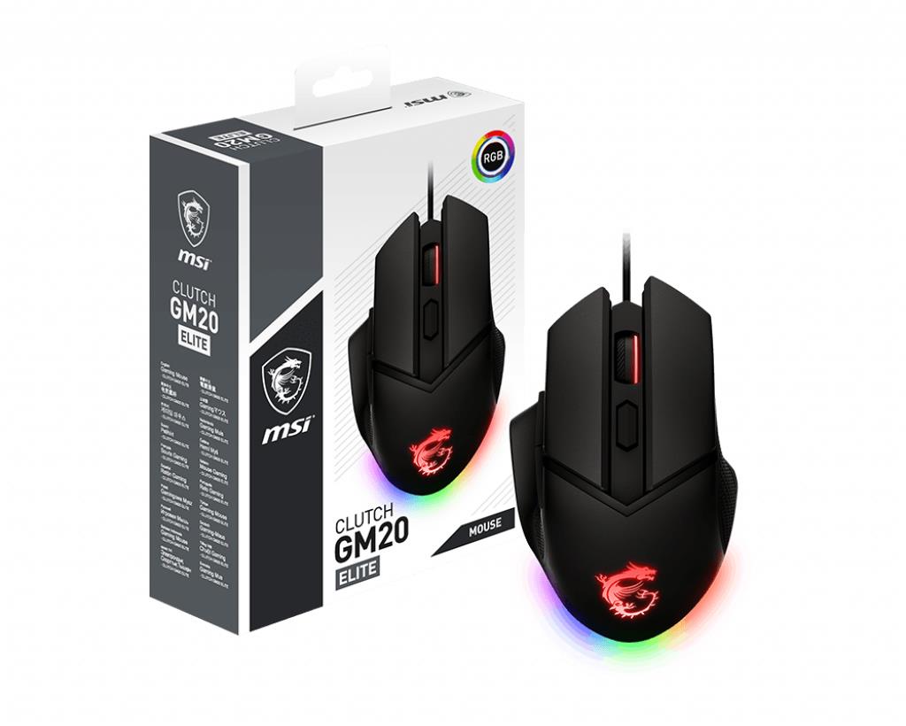 Mиша USB OPTICAL GAMING CLUTCH GM20 ELITE MSI на малюнкі №1