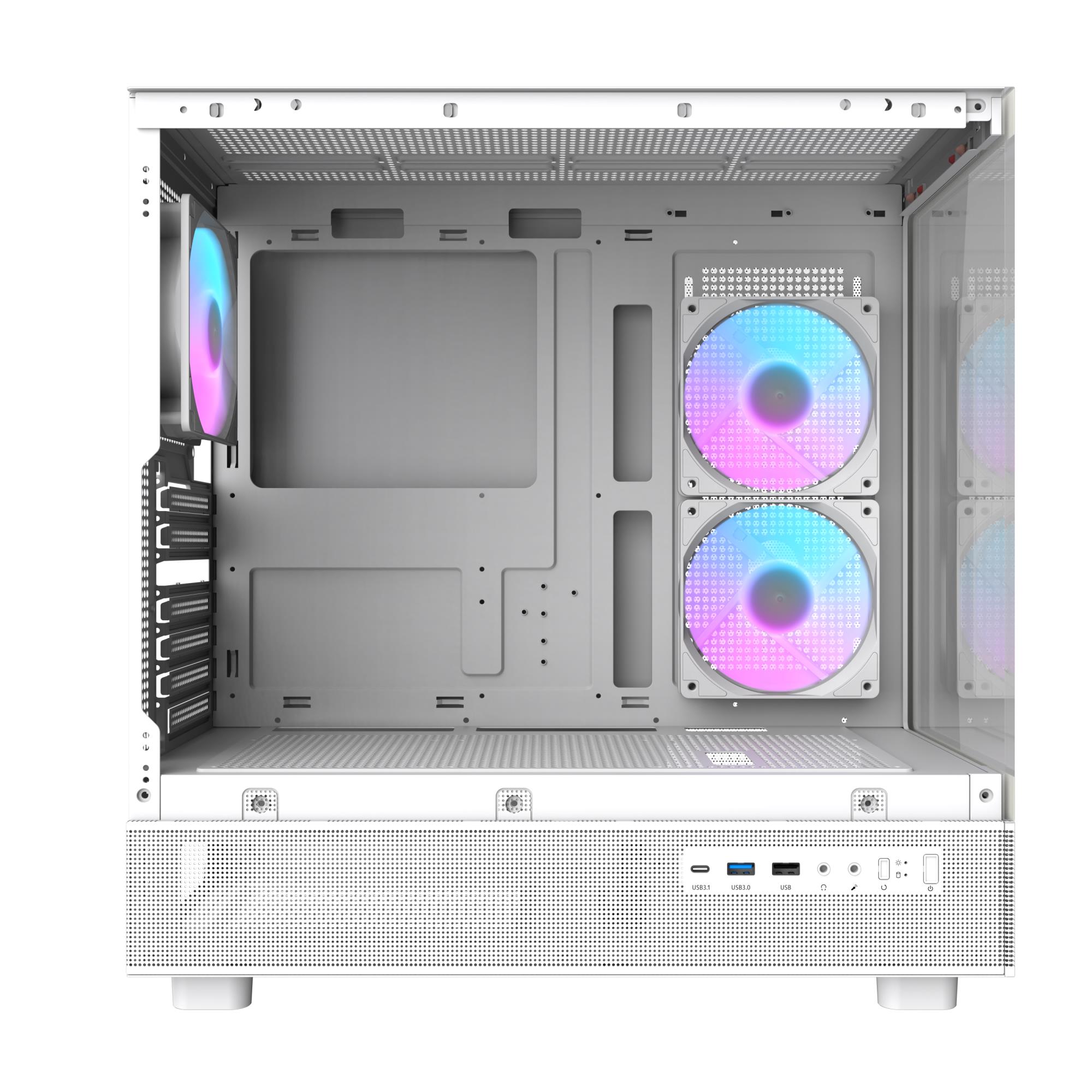 Корпус для компютера DARK FLASH ATX без блока живлення DPX90 білий на малюнкі №4