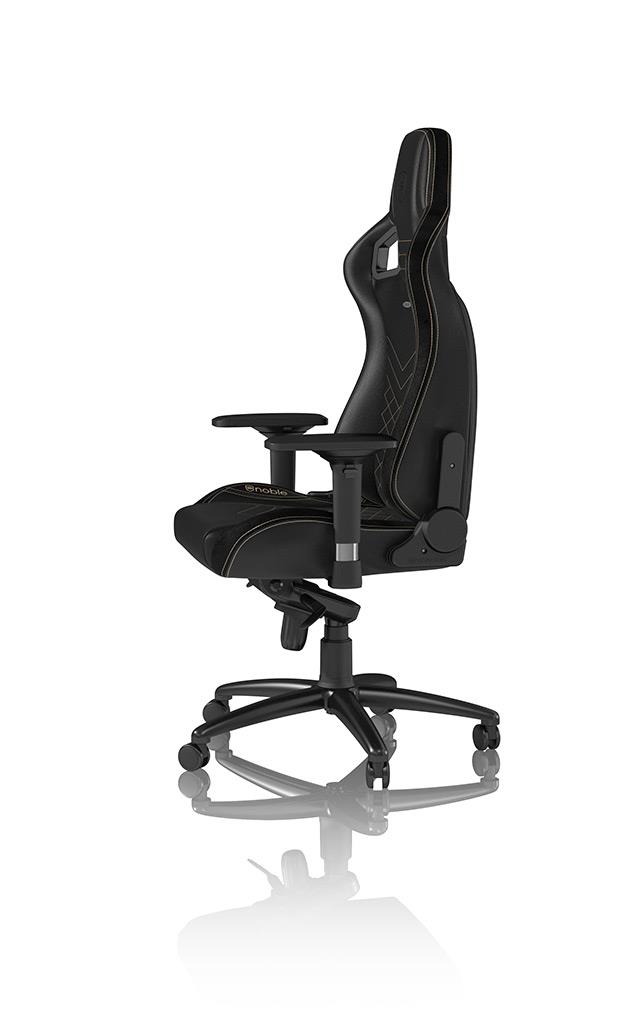 Ігрове крісло Noblechairs EPIC штучна шкіра, чорний/золотий на малюнкі №5