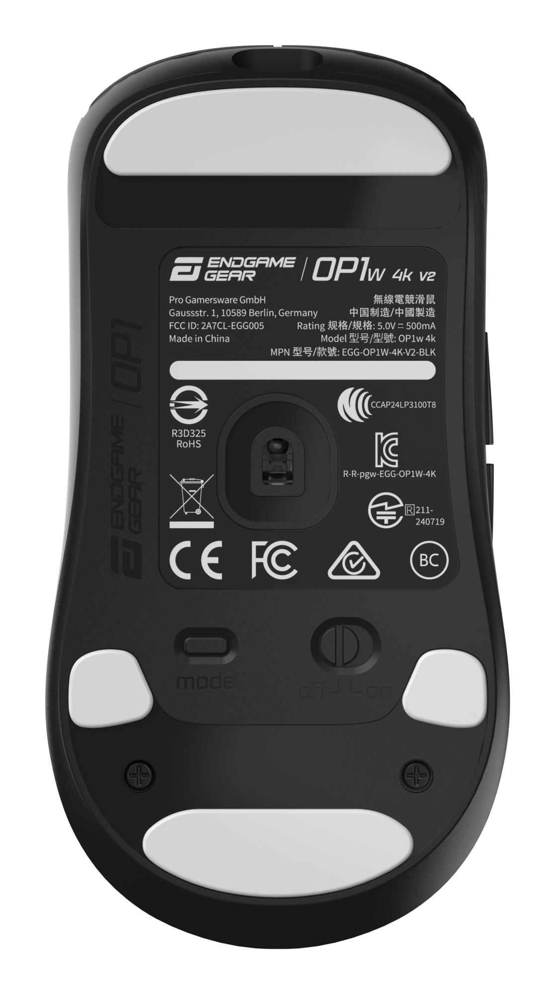 Миша ігрова бездротова Endgame Gear OP1w 4k v2, чорний на малюнкі №10