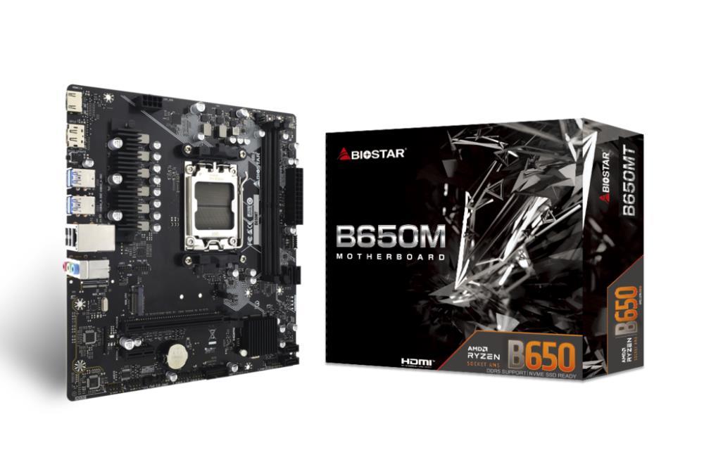 Mainboard|BIOSTAR|AMD B650|SAM5|Micro-ATX|Memory DDR5|Memory slots 2|B650MT