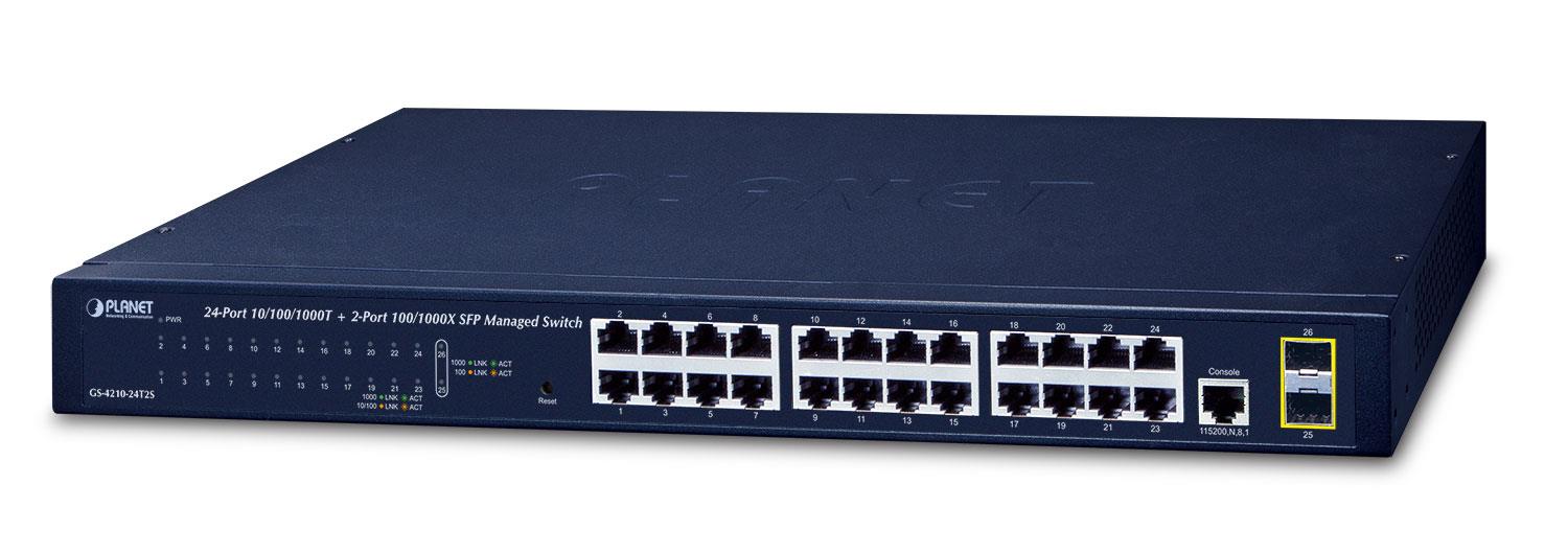 Net Switch 24PORT 1000M/GS-4210-24T2S Planet