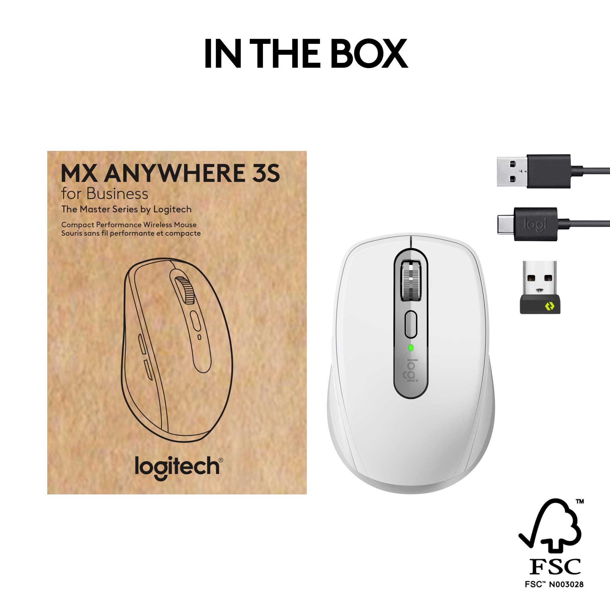 Миша бездротова Logitech MX Anywhere 3S Pale Grey (910-006959) на малюнкі №4