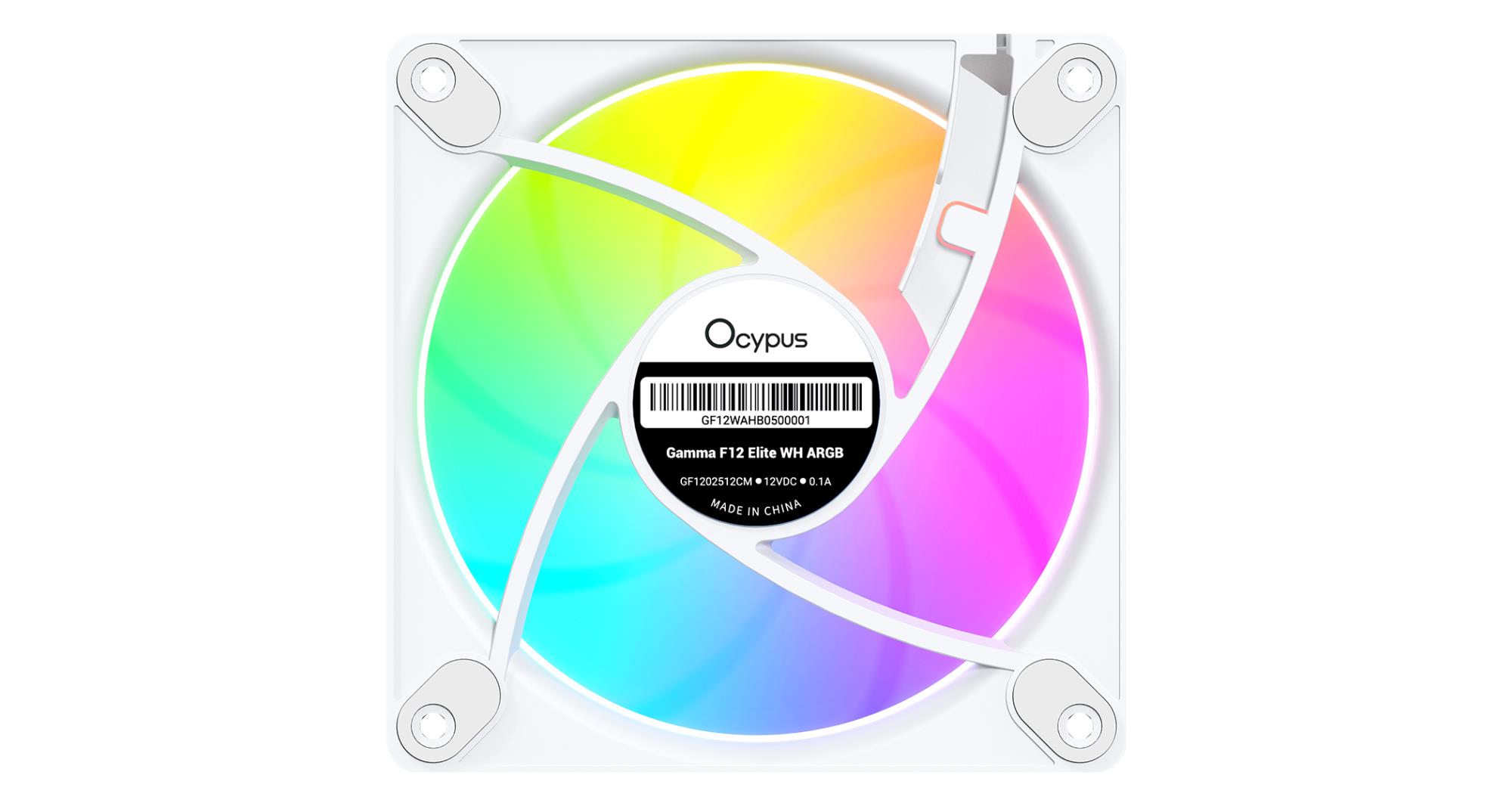 Корпусний вентилятор 120MM GAMMA F12 ELITE WH ARGB (GAMMA-F12-WH1AM00E-GL) OCYPUS на малюнкі №3