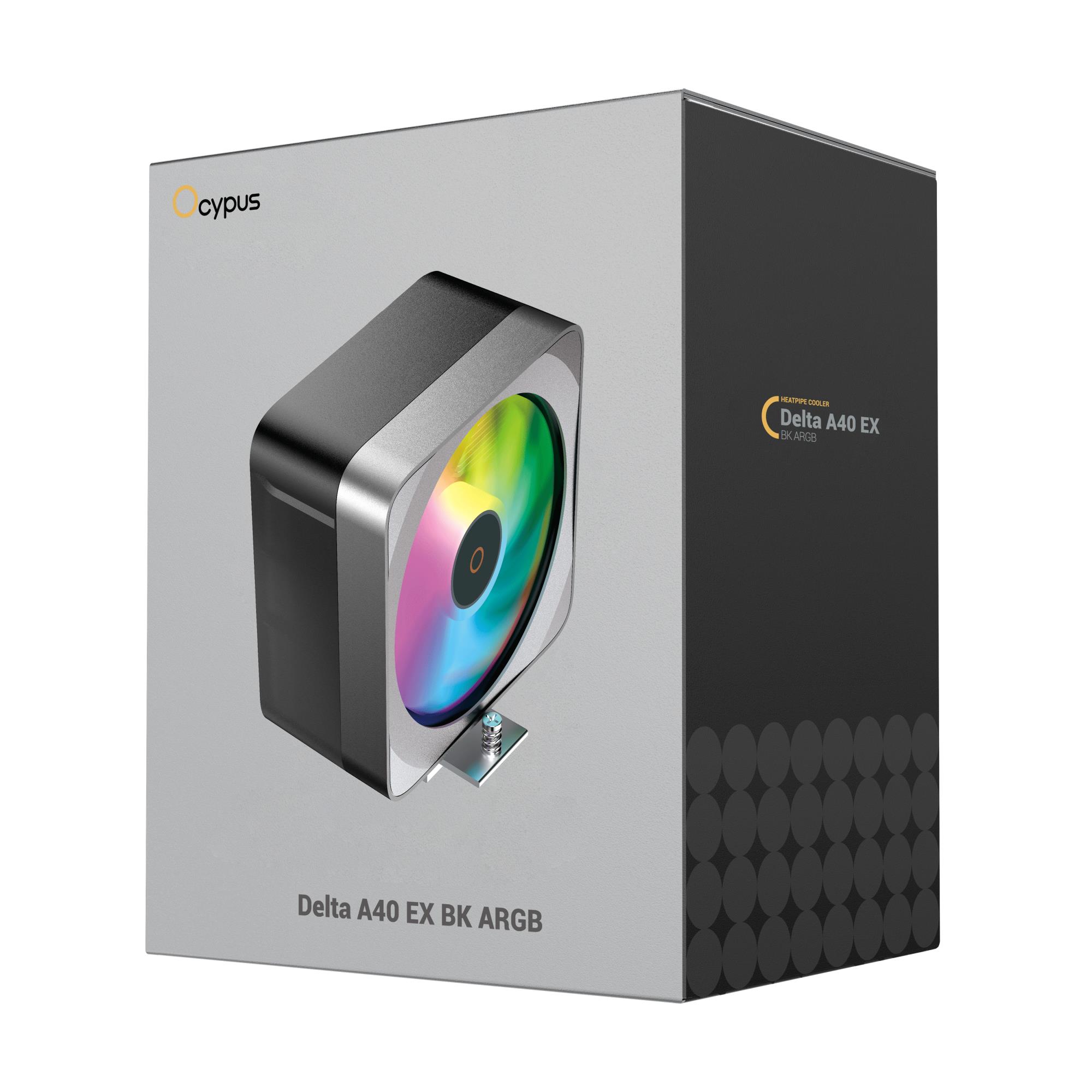 Система охолодження для компютерного процесора DELTA A40 EX BK ARGB (DELTA-A40-BK1NAWN00E-GL) OCYPUS на малюнкі №9