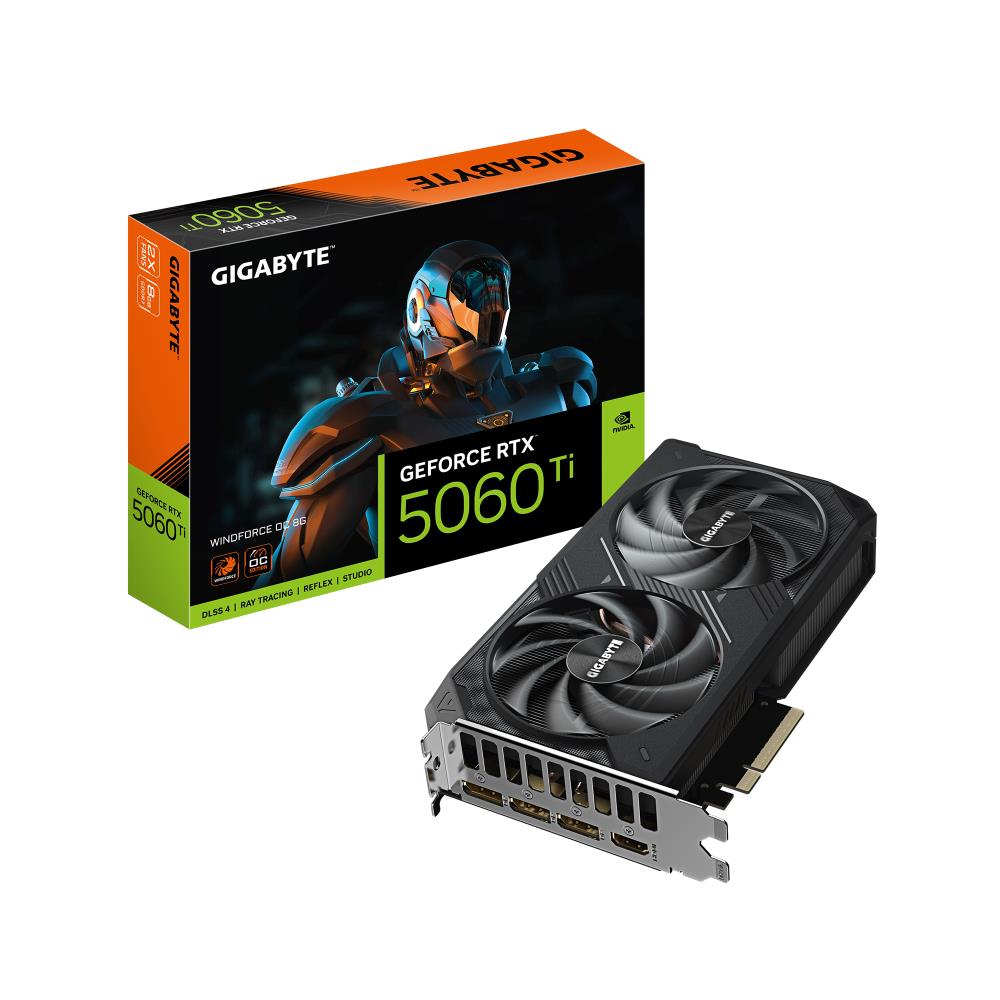 GIGABYTE NVIDIA Ge Force RTX 5060 Ti 8 GB GDDR7 128 bit PCIE...
