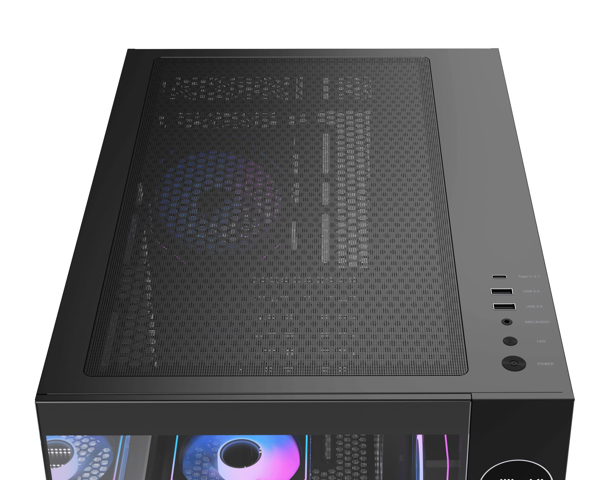 Корпус для компютера ATX W/O PSU IOTA C70 BK ARGB (IOTA-C70-BKD600XX-GL) OCYPUS на малюнкі №8