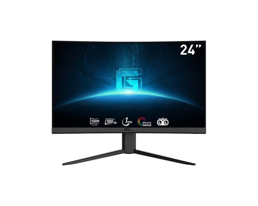 LCD Monitor MSI G24C4 E2 23.6" Business/Curved Panel VA 1920x1080 16:9 180 Hz 1 ms Tilt Colour Black G24C4E2