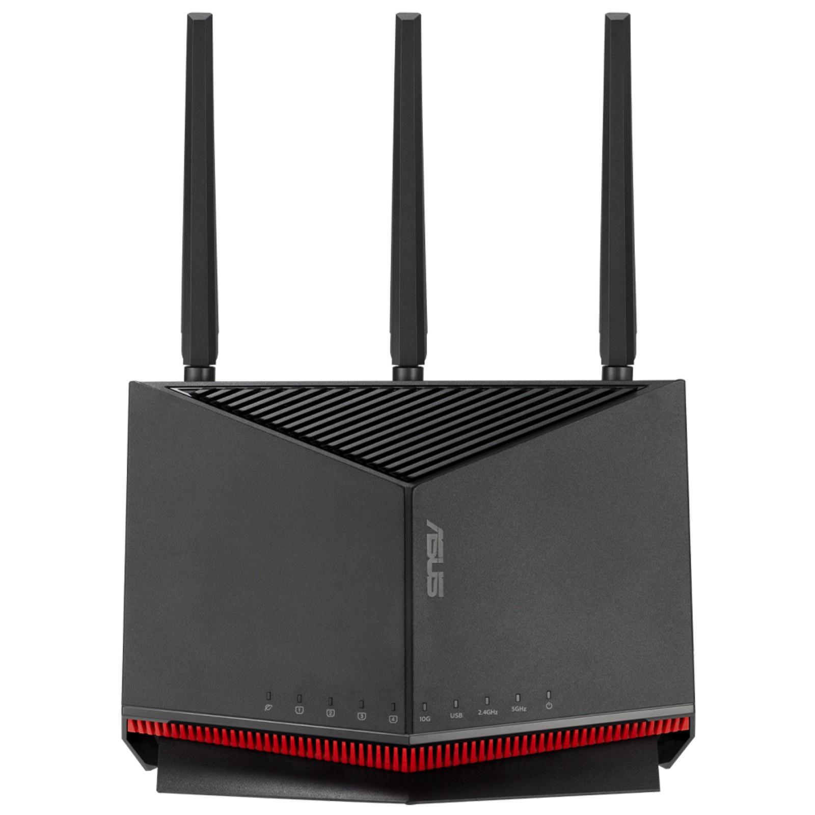 Wireless Router|ASUS|6800 Mbps|Mesh|Wi-Fi 5|Wi-Fi 6|Wi-Fi 6e|Wi-Fi 7|IEEE 802.11a|IEEE 802.11b|IEEE 802.11g|IEEE 802.11n|IEEE 802.11ac|IEEE 802.11ax|USB 2.0|3×2.5GbE|LAN WAN ports 2|Number of antennas 4|RT-BE86U