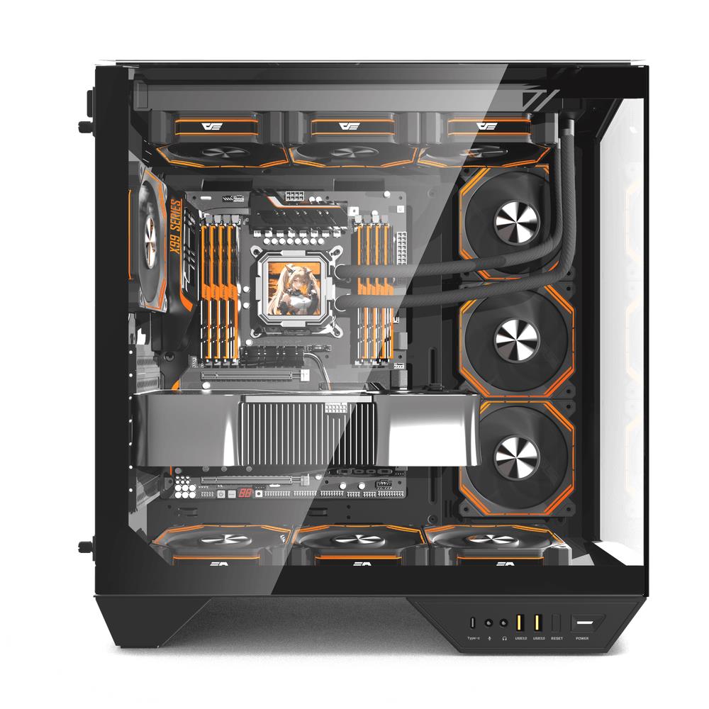Корпус для компютера DARK FLASH ATX без блока живлення DY470 чорний на малюнкі №4