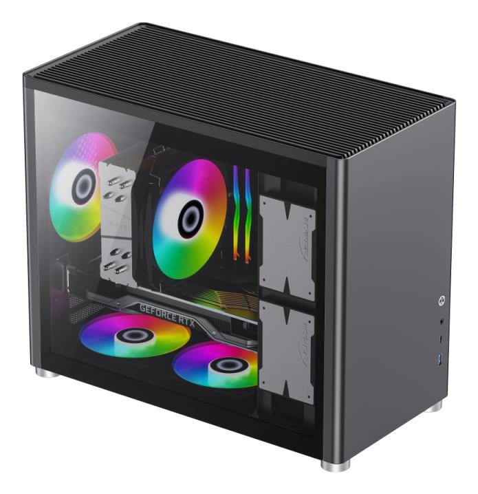 Корпус для компютера ATX W/O PSU SPARK BLACK GAMEMAX на малюнкі №1