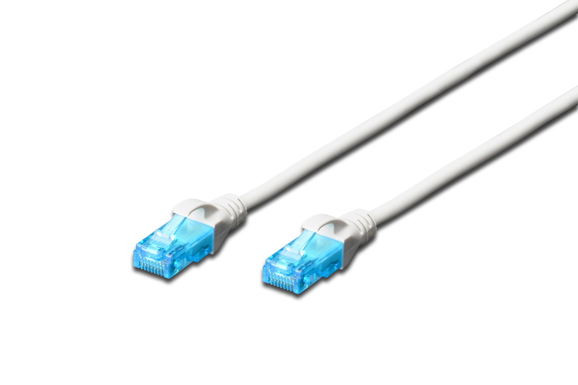 Патч-корд CAT 5e U-UTP, PVC AWG 26/7, довжина 3 м, колір сірий DK-1512-030 DIGITUS by ASSMANN на малюнкі №1