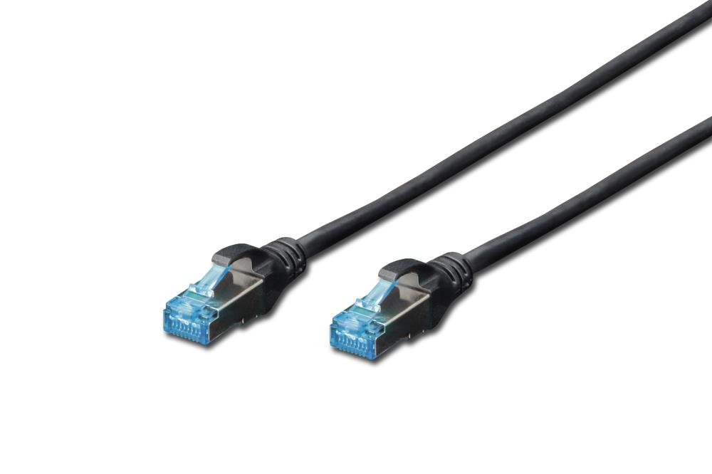 Патч-корд CAT 5e SF-UTP, Cu, PVC AWG 26/7, довжина 2 м, колір чорний DK-1531-020/BL DIGITUS by ASSMANN на малюнкі №1