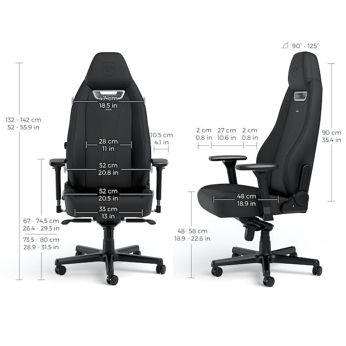 Ігрове крісло Noblechairs LEGEND високотехнологічна штучна шкіра, чорний на малюнкі №6