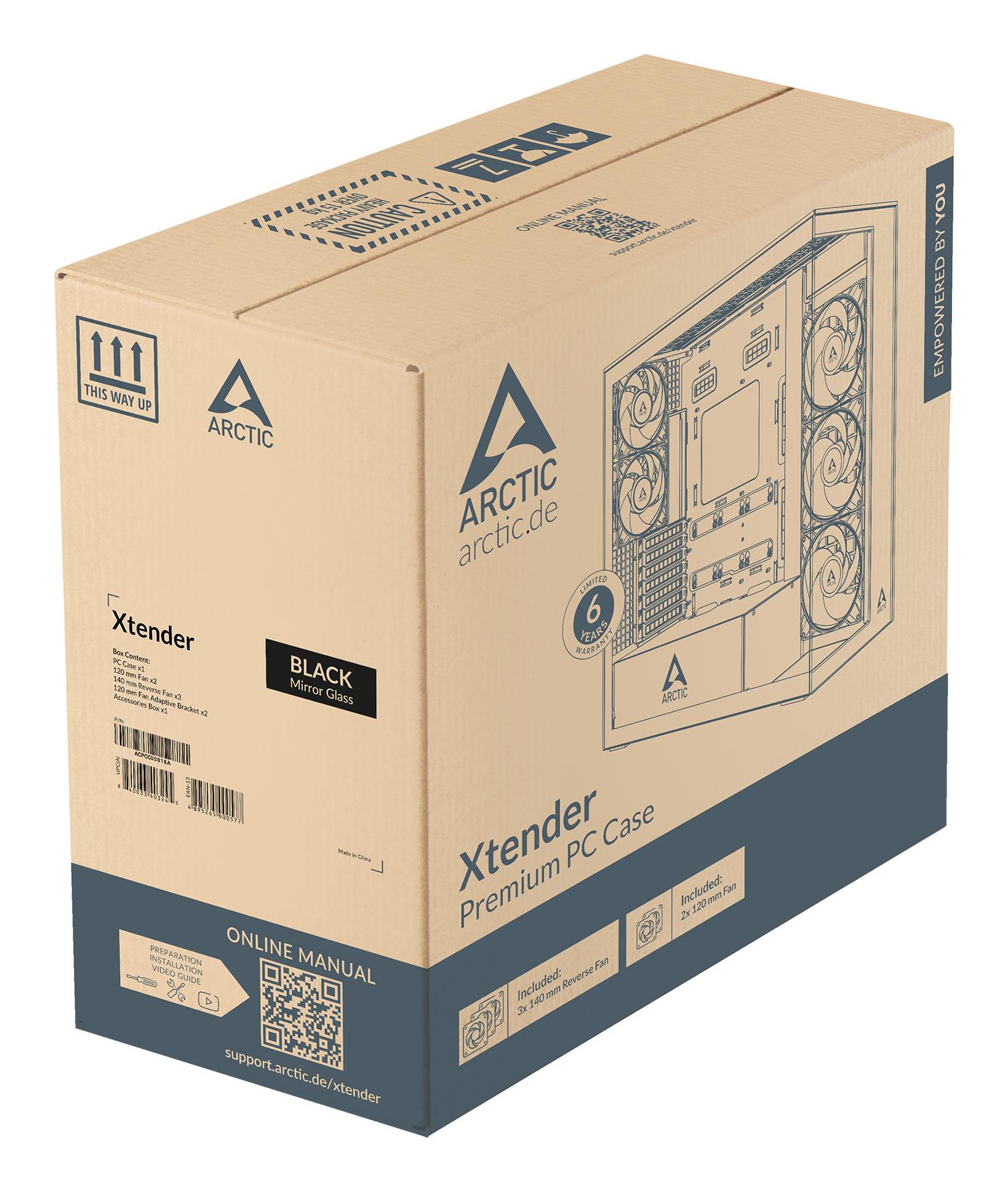 Корпус EATX W/O PSU XTENDER BLK ACPCC00018A ARCTIC на малюнкі №10