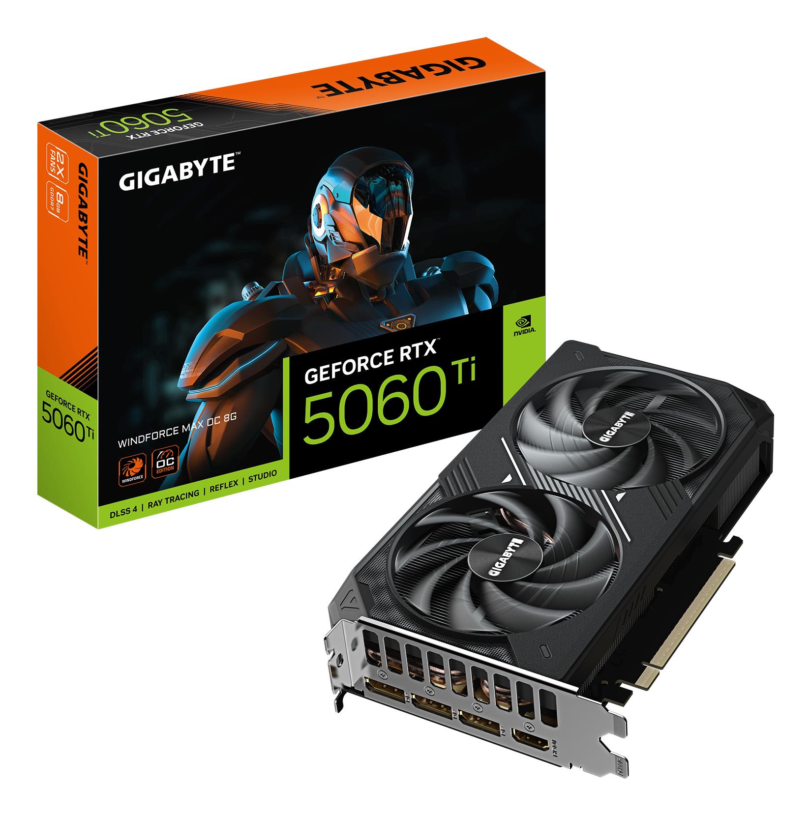VGA PCIE16 RTX5060TI 8 GB GDDR7/GV-N506TWF2MAX OC-8GD Gigabyte