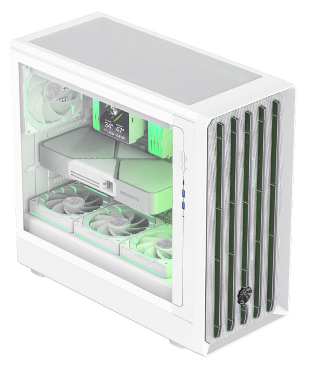 Корпус для компютера ATX W/O PSU CLAW 460 WH GAMEMAX на малюнкі №6