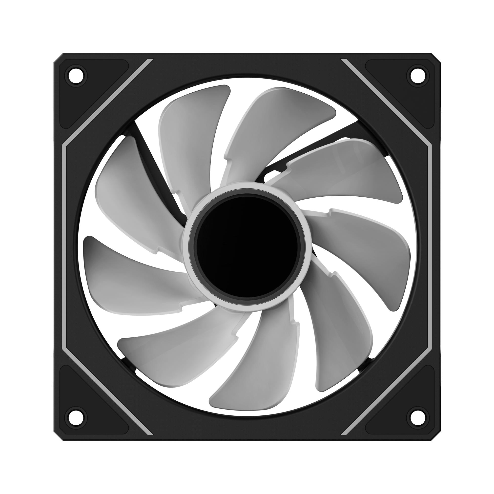 Корпусний вентилятор 120MM GAMMA F12 BK ARGB REVERSE BLADE (GAMMA-F12-BK1AM01X-GL) OCYPUS на малюнкі №5