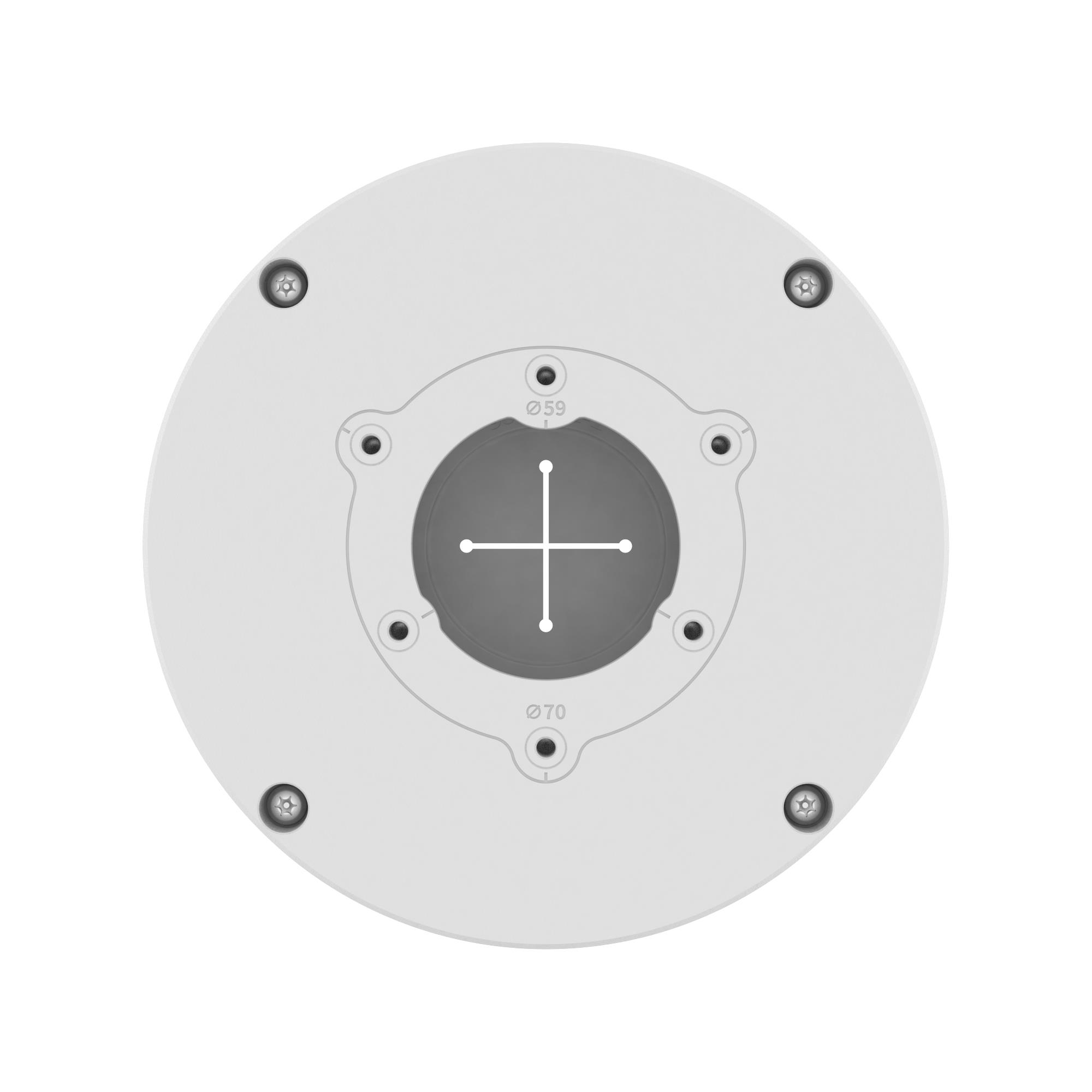 Монтажна коробка для циліндричної камери біла SBO-140BW HANWHA VISION на малюнкі №4